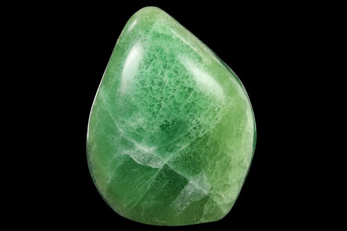 Free-Standing, Polished, Green Fluorite - Madagascar #143138